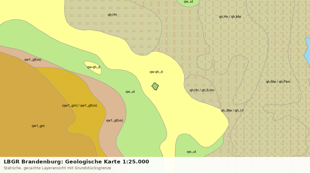 Statische Kartenansicht: LBGR Brandenburg: Geologische Karte 1:25.000