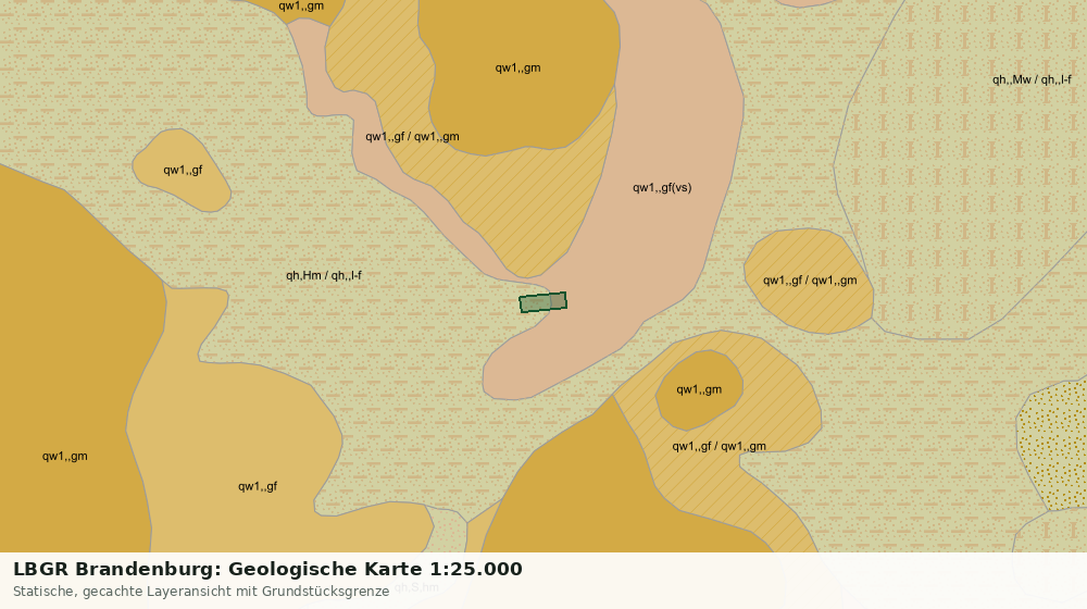 Statische Kartenansicht: LBGR Brandenburg: Geologische Karte 1:25.000