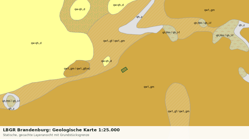 Statische Kartenansicht: LBGR Brandenburg: Geologische Karte 1:25.000