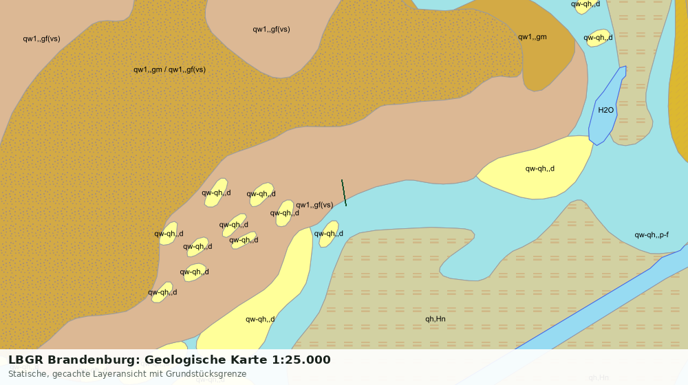 Statische Kartenansicht: LBGR Brandenburg: Geologische Karte 1:25.000