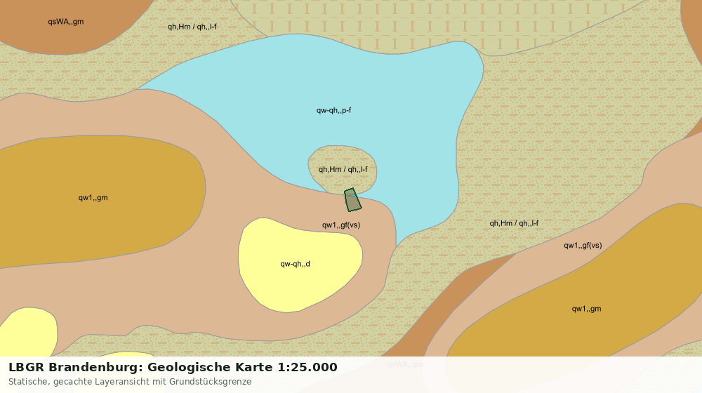 Statische Kartenansicht: LBGR Brandenburg: Geologische Karte 1:25.000