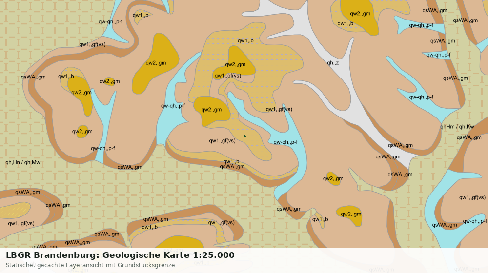 Statische Kartenansicht: LBGR Brandenburg: Geologische Karte 1:25.000