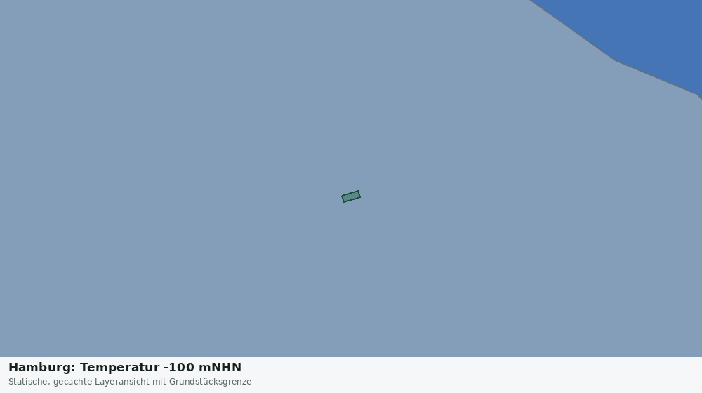 Statische Kartenansicht: Hamburg: Temperatur -100 mNHN