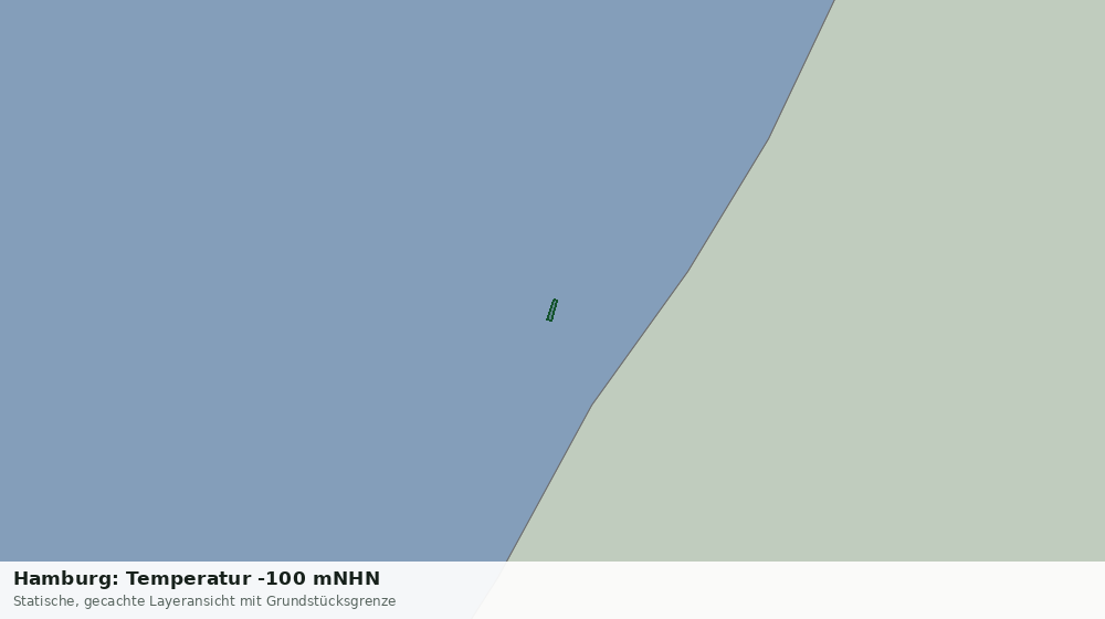 Statische Kartenansicht: Hamburg: Temperatur -100 mNHN
