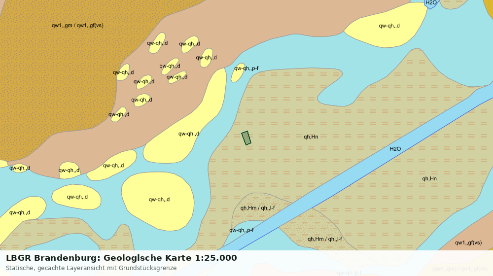 Statische Kartenansicht: LBGR Brandenburg: Geologische Karte 1:25.000