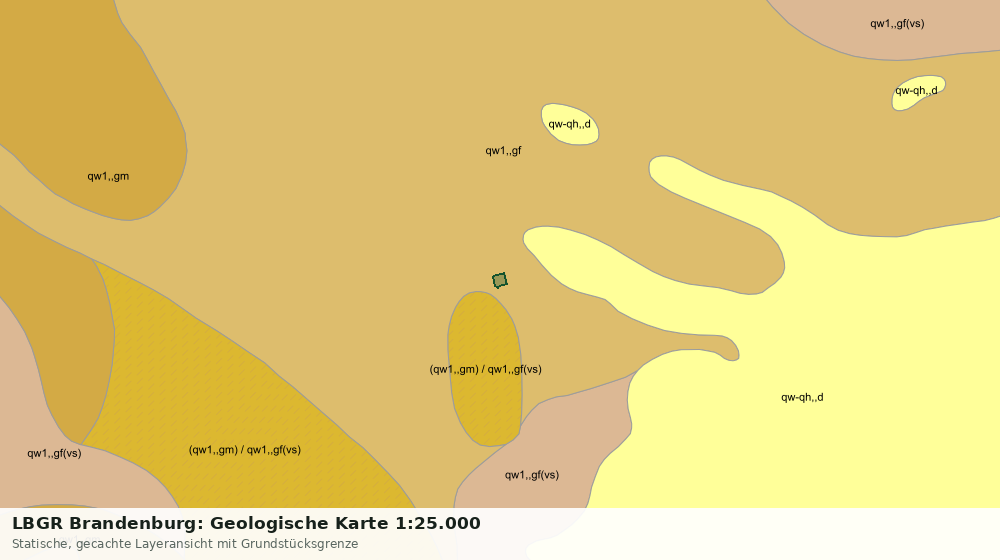 Statische Kartenansicht: LBGR Brandenburg: Geologische Karte 1:25.000