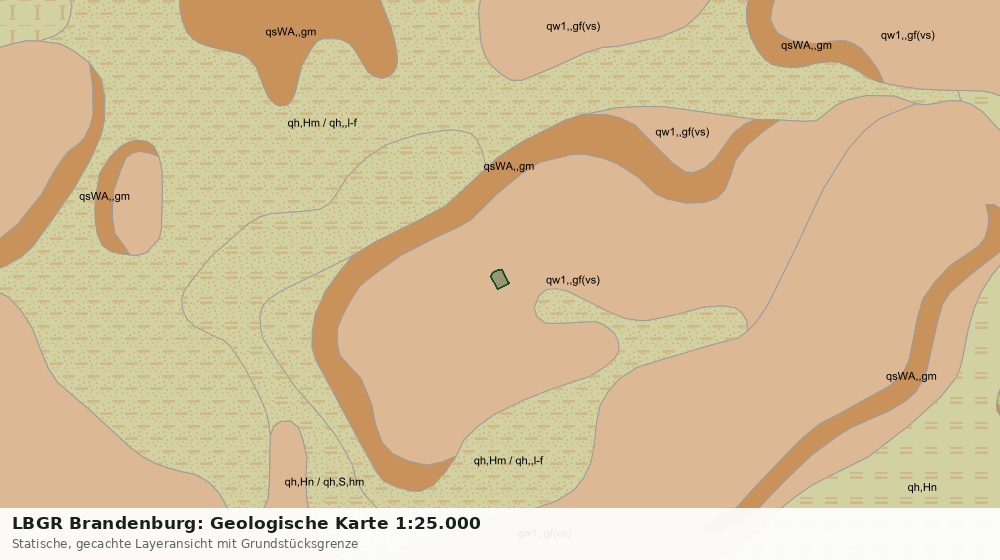 Statische Kartenansicht: LBGR Brandenburg: Geologische Karte 1:25.000