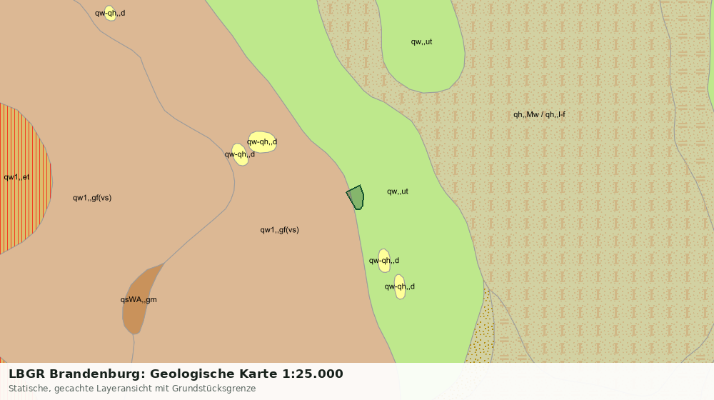 Statische Kartenansicht: LBGR Brandenburg: Geologische Karte 1:25.000