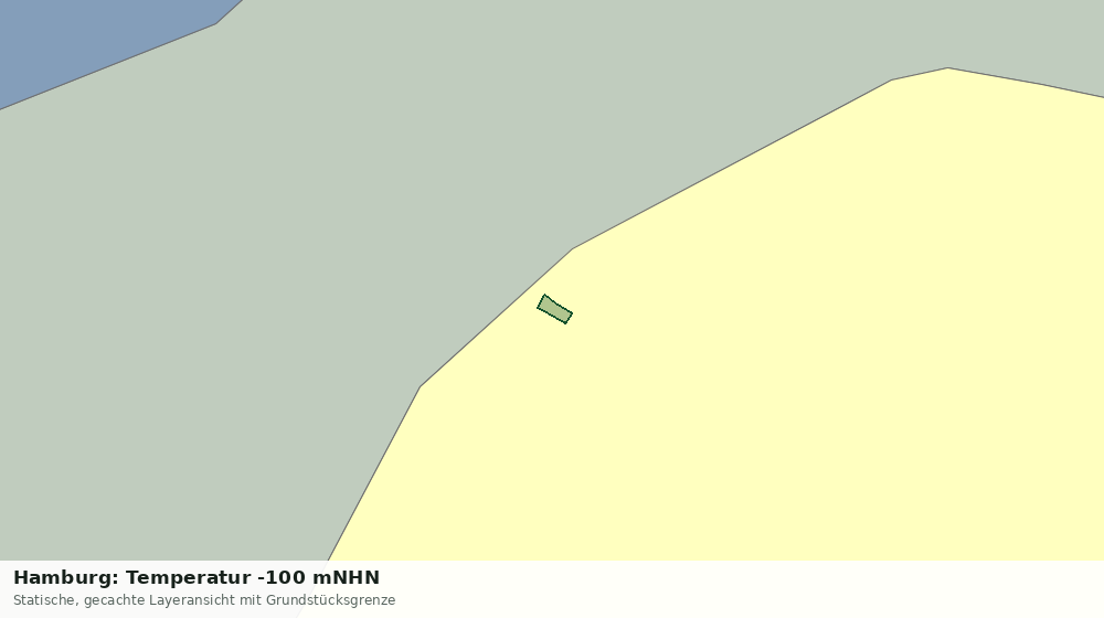 Statische Kartenansicht: Hamburg: Temperatur -100 mNHN