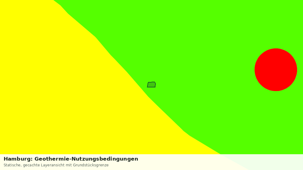 Statische Kartenansicht: Hamburg: Geothermie-Nutzungsbedingungen