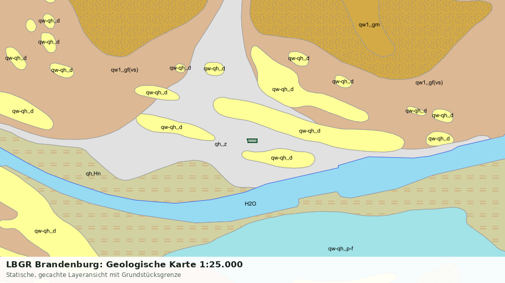 Statische Kartenansicht: LBGR Brandenburg: Geologische Karte 1:25.000