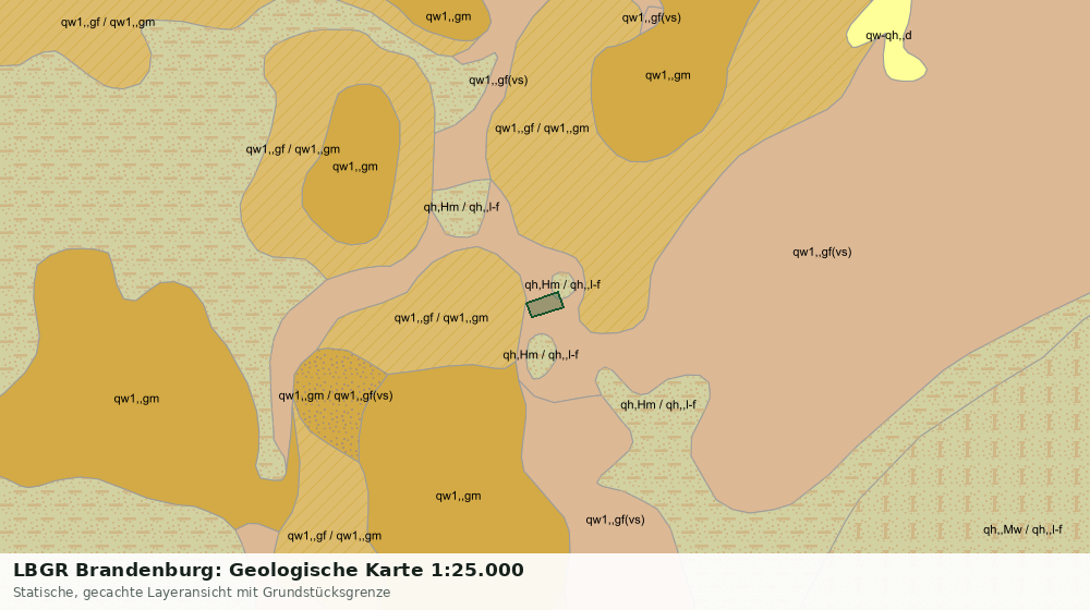 Statische Kartenansicht: LBGR Brandenburg: Geologische Karte 1:25.000