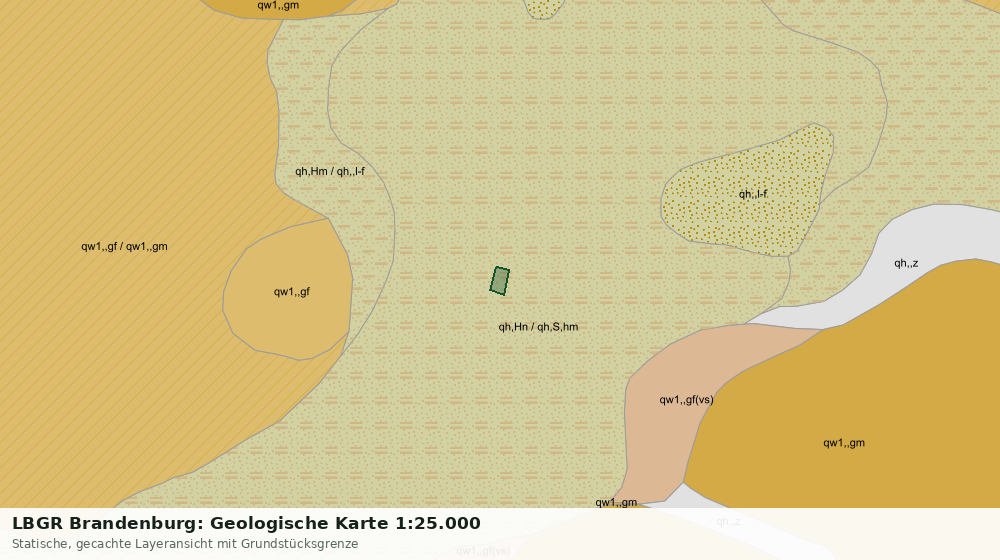 Statische Kartenansicht: LBGR Brandenburg: Geologische Karte 1:25.000
