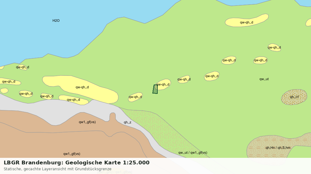 Statische Kartenansicht: LBGR Brandenburg: Geologische Karte 1:25.000
