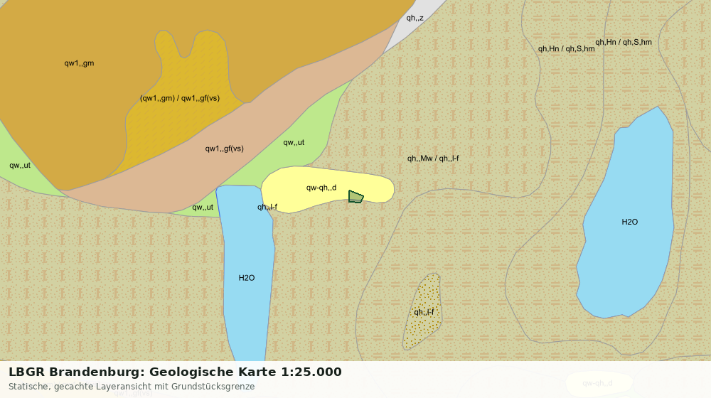 Statische Kartenansicht: LBGR Brandenburg: Geologische Karte 1:25.000