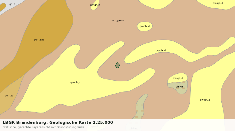 Statische Kartenansicht: LBGR Brandenburg: Geologische Karte 1:25.000