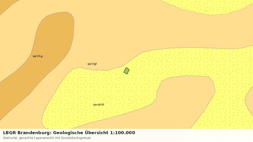 Statische Kartenansicht: LBGR Brandenburg: Geologische Übersicht 1:100.000
