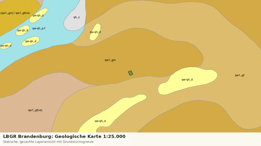 Statische Kartenansicht: LBGR Brandenburg: Geologische Karte 1:25.000