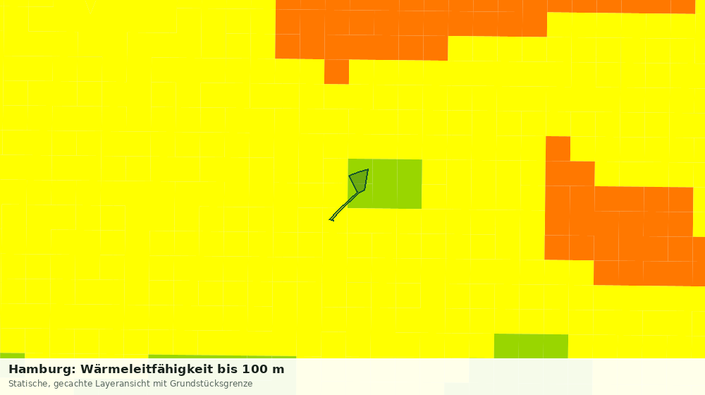 Statische Kartenansicht: Hamburg: Wärmeleitfähigkeit bis 100 m