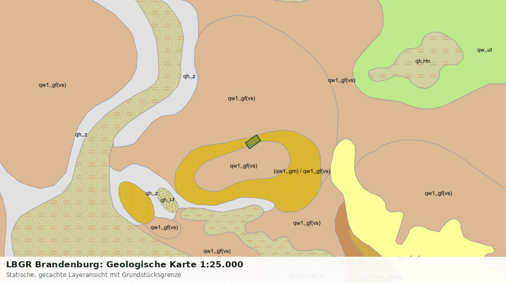 Statische Kartenansicht: LBGR Brandenburg: Geologische Karte 1:25.000