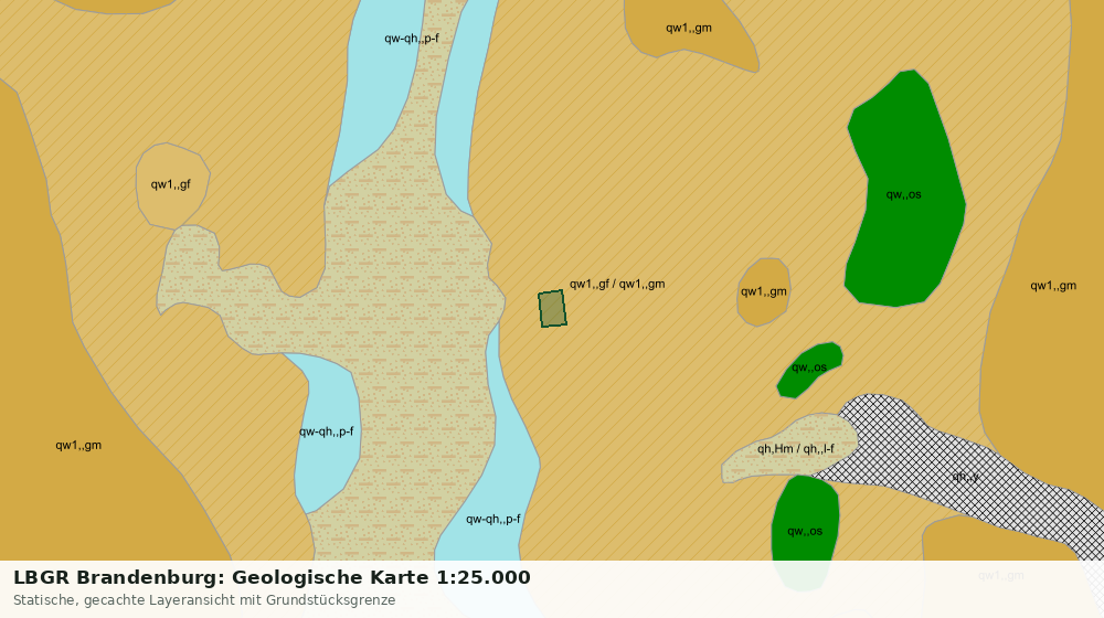 Statische Kartenansicht: LBGR Brandenburg: Geologische Karte 1:25.000