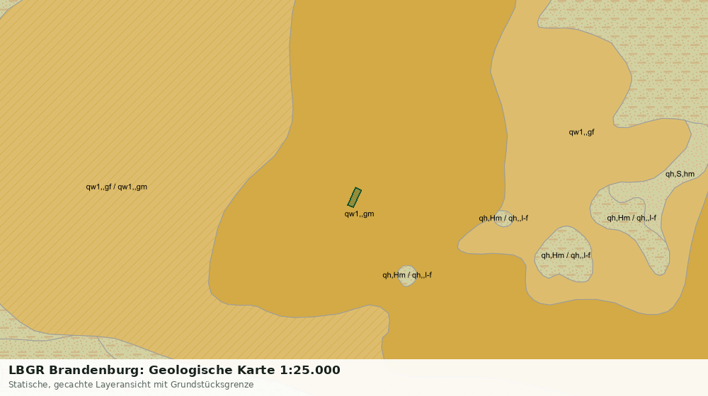 Statische Kartenansicht: LBGR Brandenburg: Geologische Karte 1:25.000