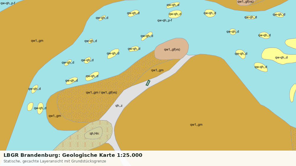 Statische Kartenansicht: LBGR Brandenburg: Geologische Karte 1:25.000