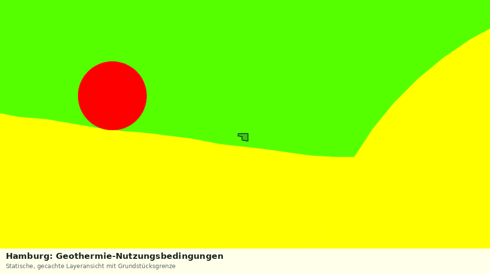 Statische Kartenansicht: Hamburg: Geothermie-Nutzungsbedingungen