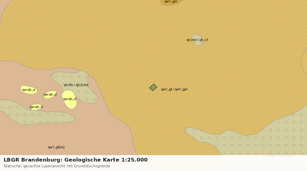 Statische Kartenansicht: LBGR Brandenburg: Geologische Karte 1:25.000