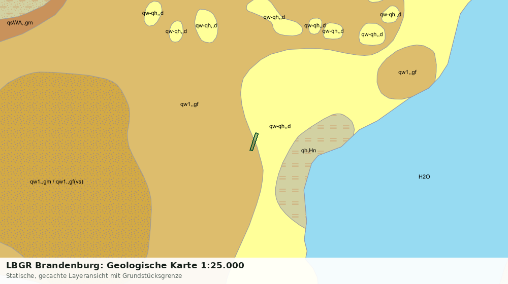 Statische Kartenansicht: LBGR Brandenburg: Geologische Karte 1:25.000