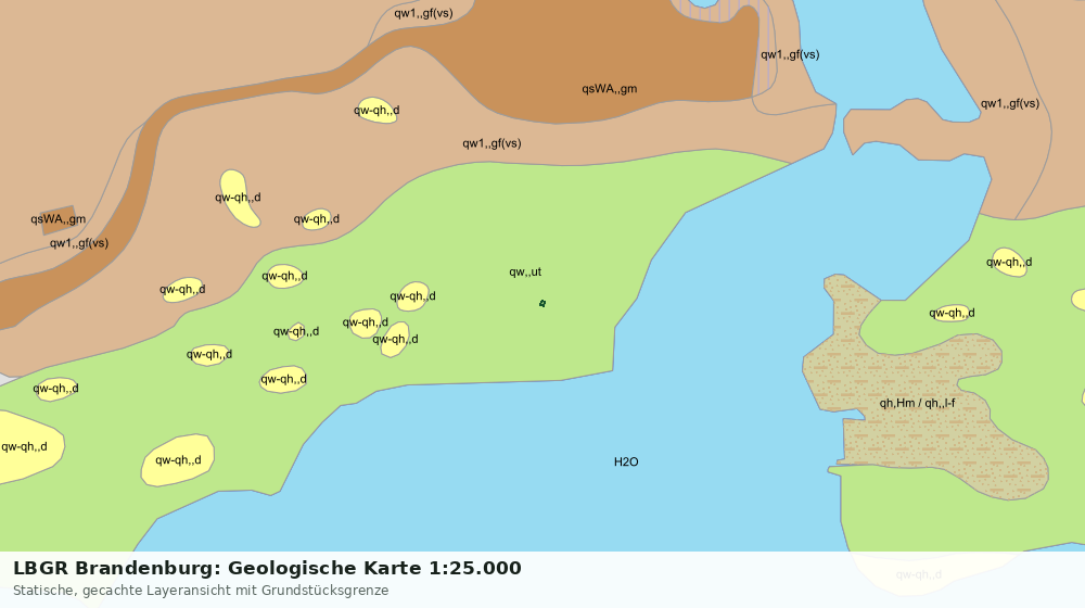 Statische Kartenansicht: LBGR Brandenburg: Geologische Karte 1:25.000