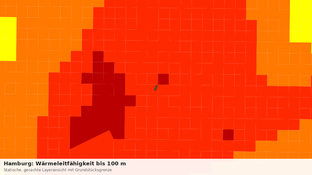 Statische Kartenansicht: Hamburg: Wärmeleitfähigkeit bis 100 m