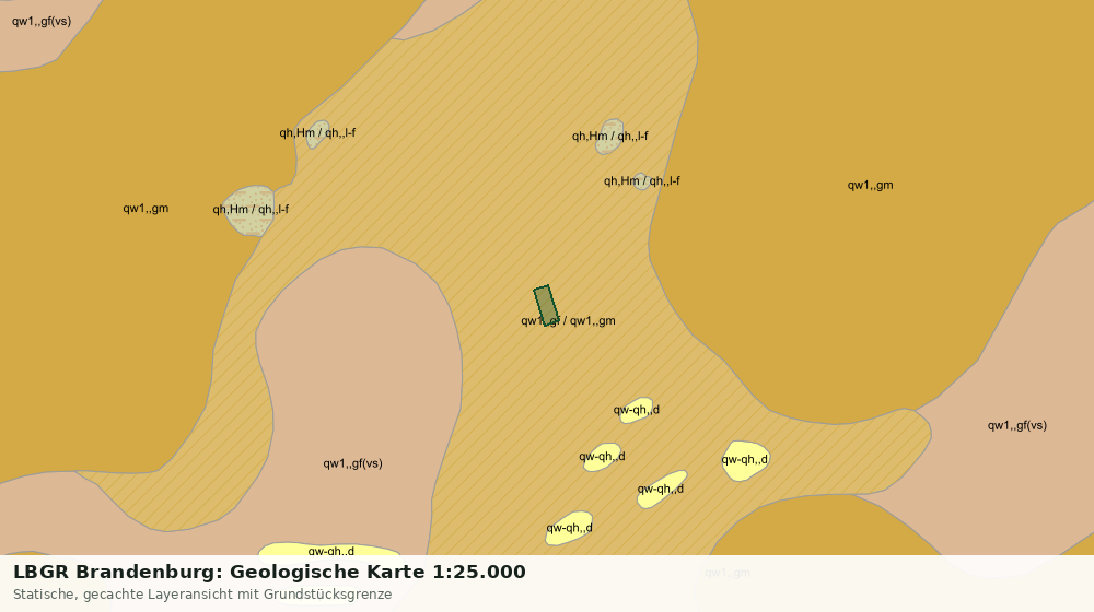 Statische Kartenansicht: LBGR Brandenburg: Geologische Karte 1:25.000