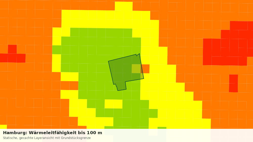 Statische Kartenansicht: Hamburg: Wärmeleitfähigkeit bis 100 m