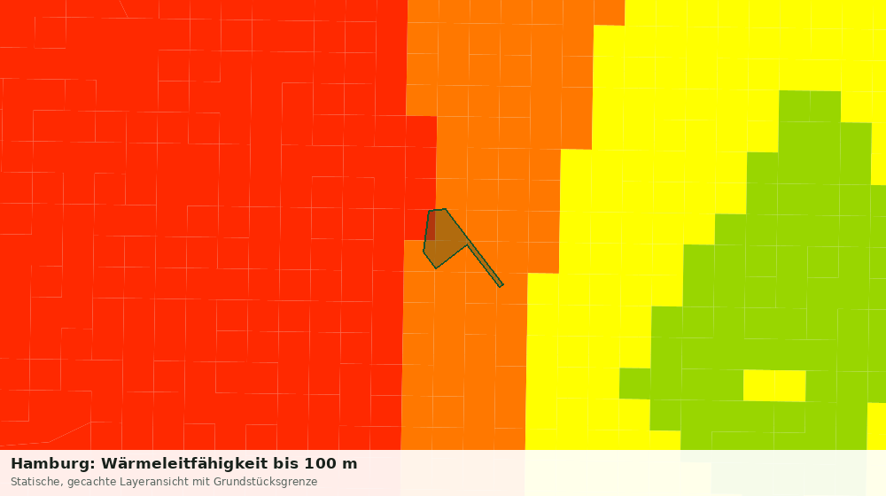 Statische Kartenansicht: Hamburg: Wärmeleitfähigkeit bis 100 m