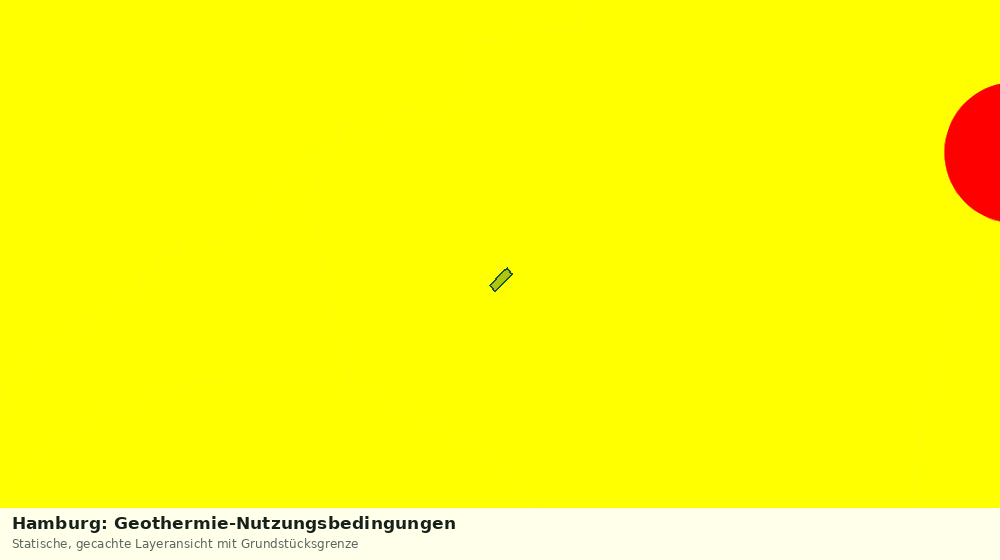 Statische Kartenansicht: Hamburg: Geothermie-Nutzungsbedingungen