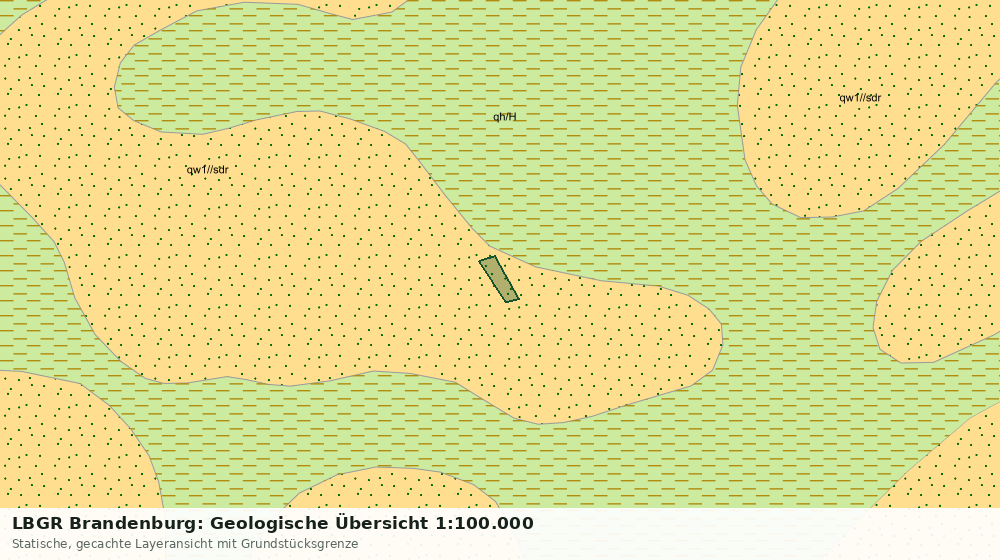 Statische Kartenansicht: LBGR Brandenburg: Geologische Übersicht 1:100.000