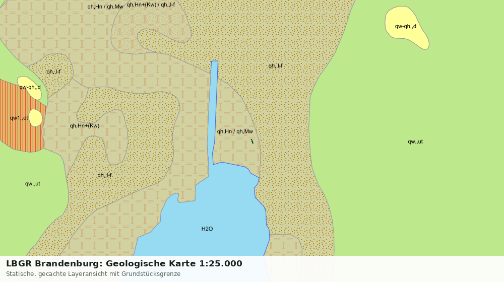 Statische Kartenansicht: LBGR Brandenburg: Geologische Karte 1:25.000