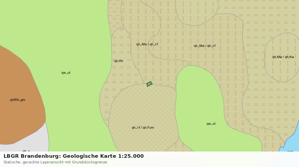 Statische Kartenansicht: LBGR Brandenburg: Geologische Karte 1:25.000