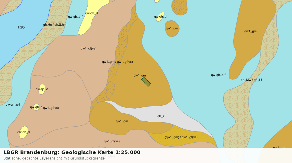 Statische Kartenansicht: LBGR Brandenburg: Geologische Karte 1:25.000
