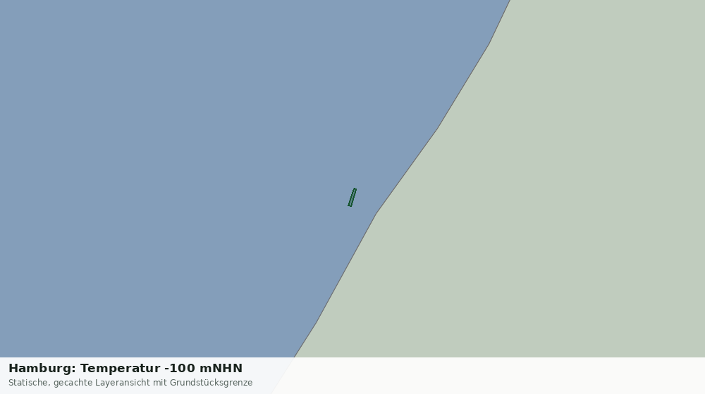 Statische Kartenansicht: Hamburg: Temperatur -100 mNHN