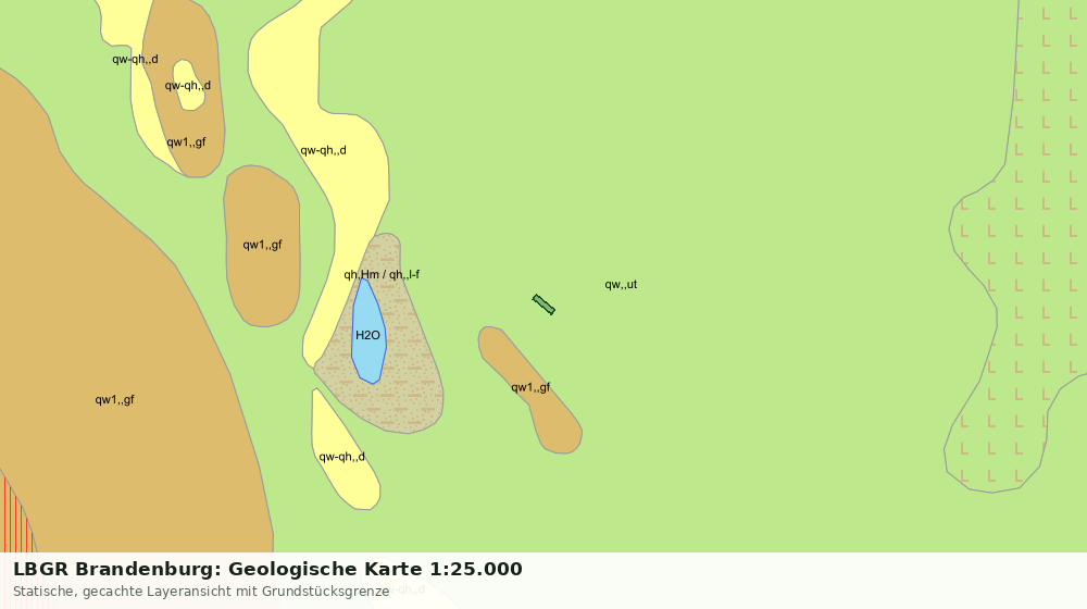 Statische Kartenansicht: LBGR Brandenburg: Geologische Karte 1:25.000