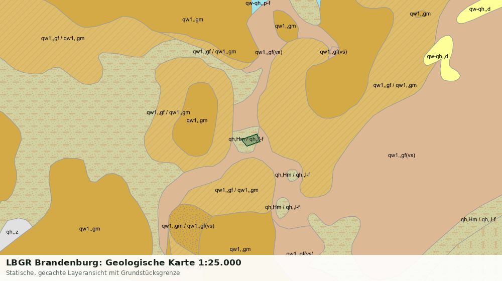 Statische Kartenansicht: LBGR Brandenburg: Geologische Karte 1:25.000