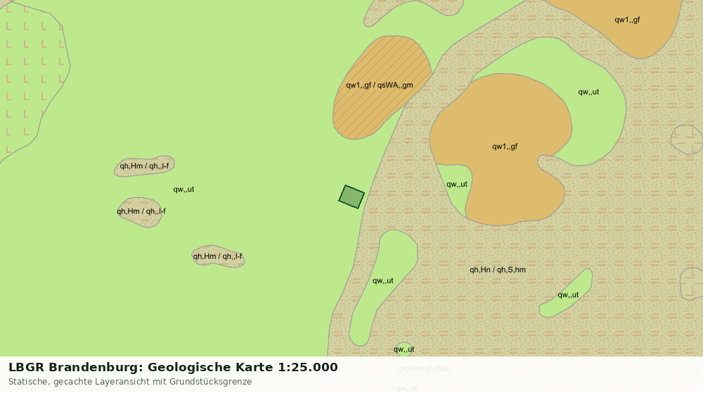Statische Kartenansicht: LBGR Brandenburg: Geologische Karte 1:25.000