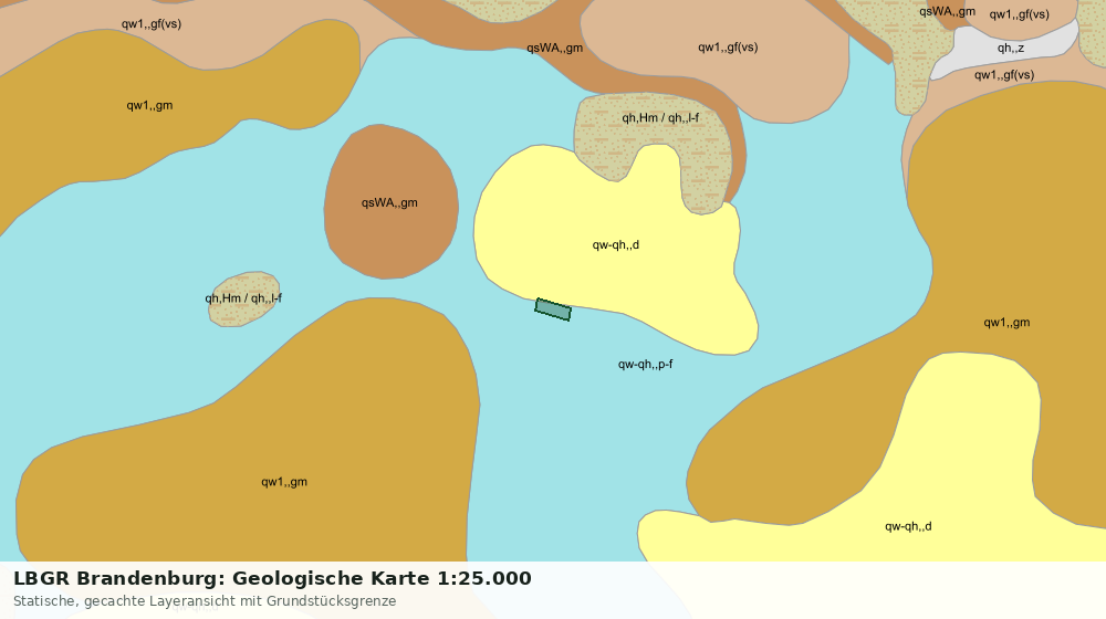 Statische Kartenansicht: LBGR Brandenburg: Geologische Karte 1:25.000
