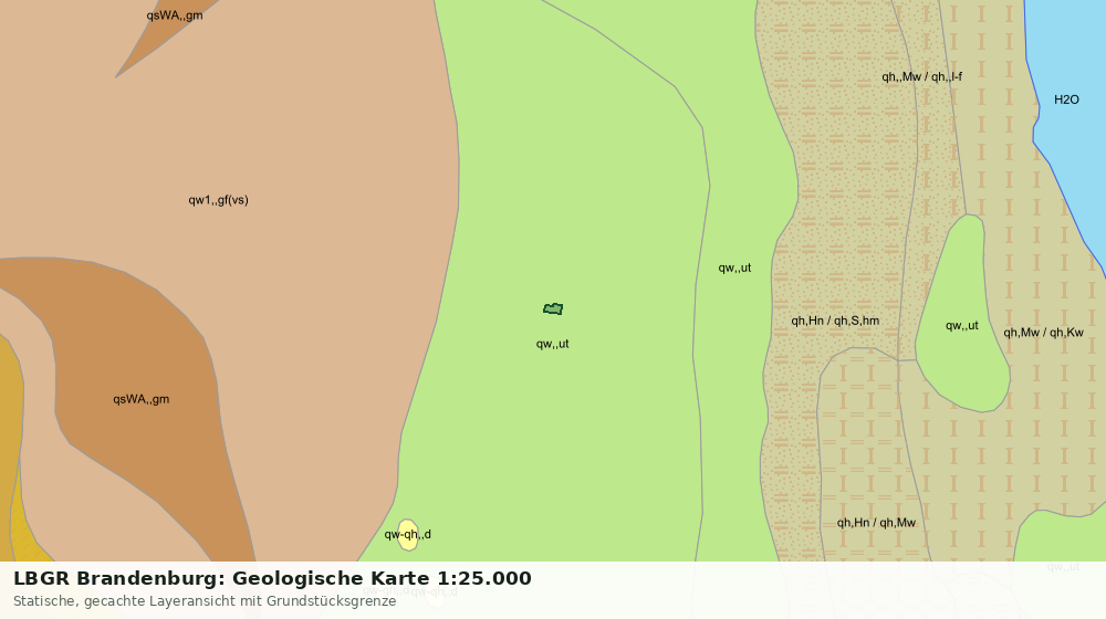 Statische Kartenansicht: LBGR Brandenburg: Geologische Karte 1:25.000