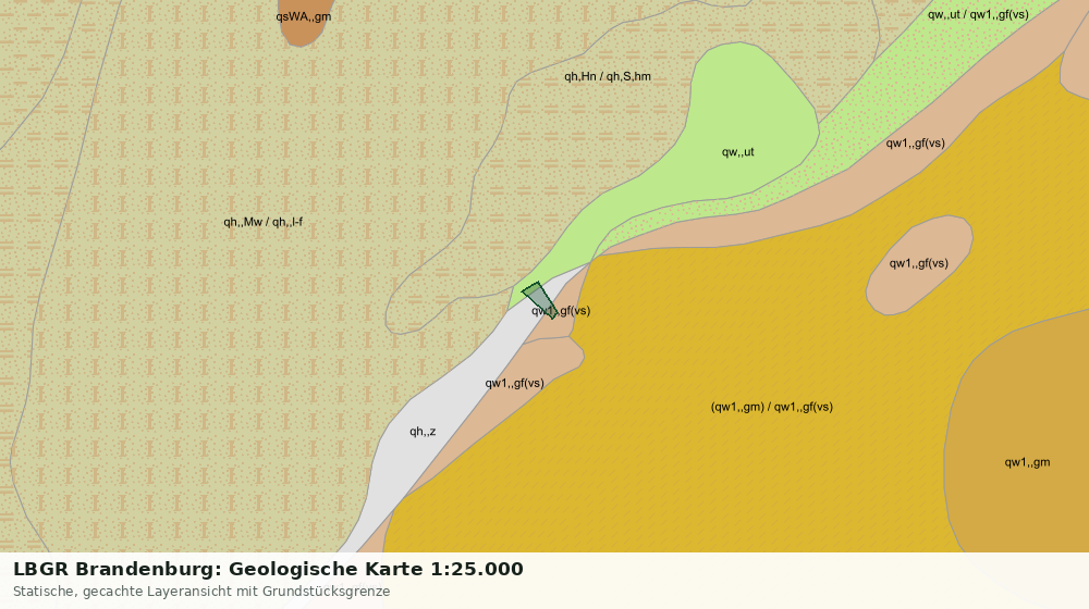 Statische Kartenansicht: LBGR Brandenburg: Geologische Karte 1:25.000