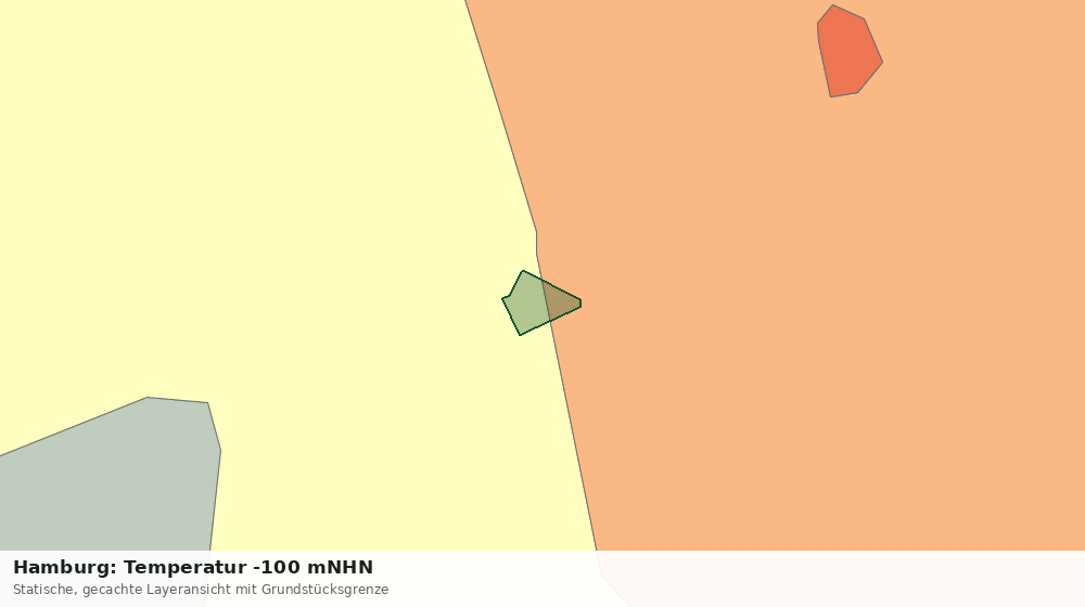 Statische Kartenansicht: Hamburg: Temperatur -100 mNHN