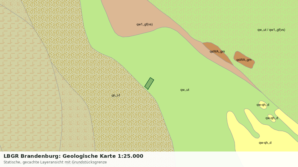 Statische Kartenansicht: LBGR Brandenburg: Geologische Karte 1:25.000