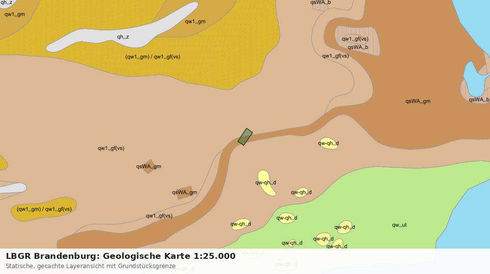 Statische Kartenansicht: LBGR Brandenburg: Geologische Karte 1:25.000